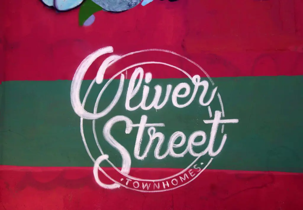 Oliver Street's logo in a mural