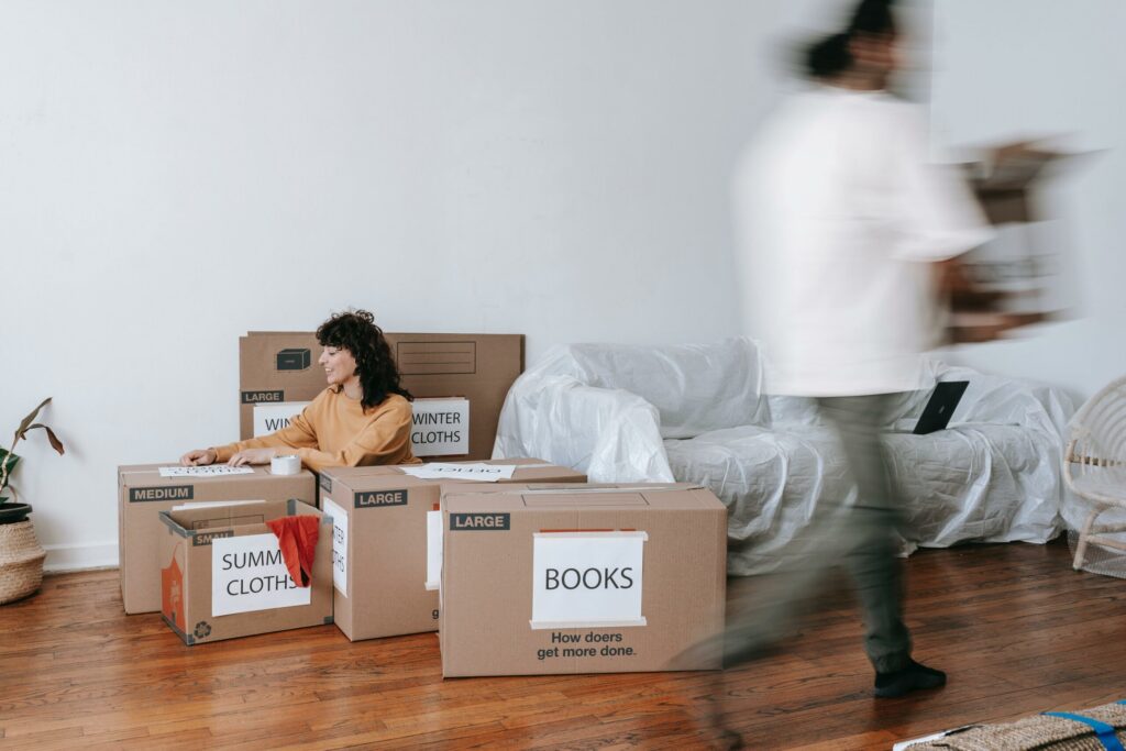 couple are shifting house