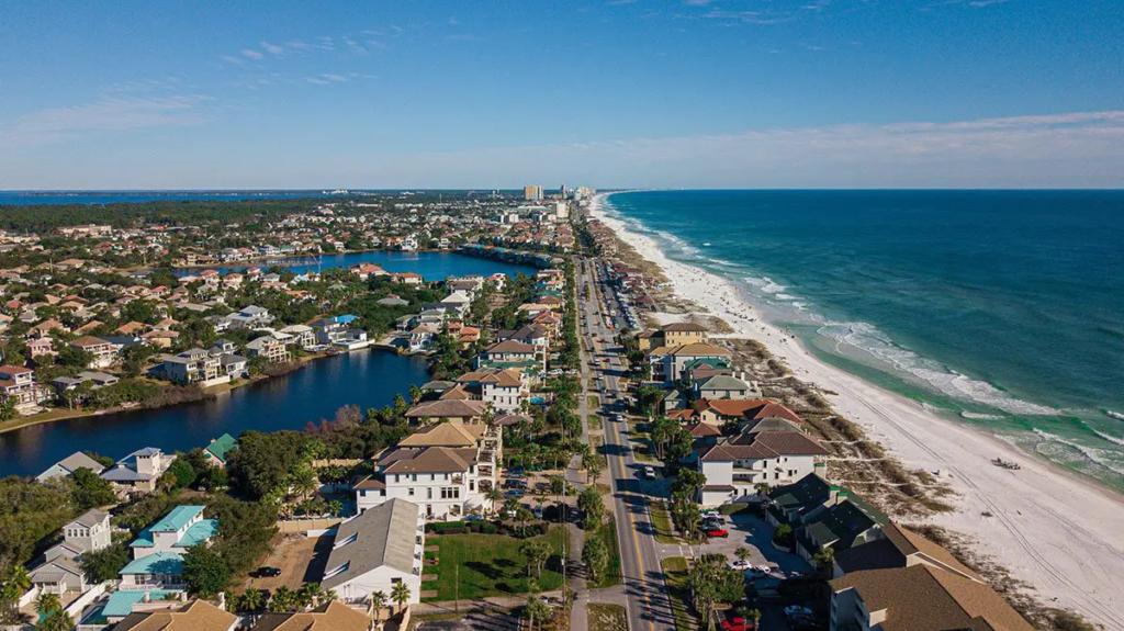 View of Florida panhandle beach