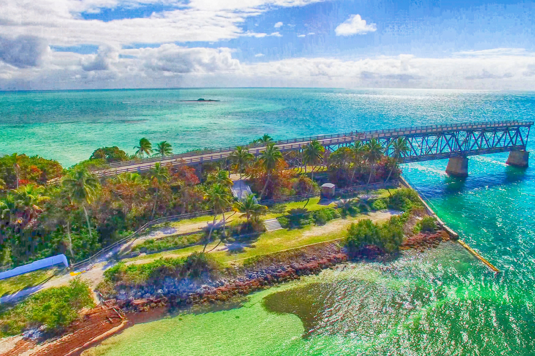 Aerial shot of a 30A State Park