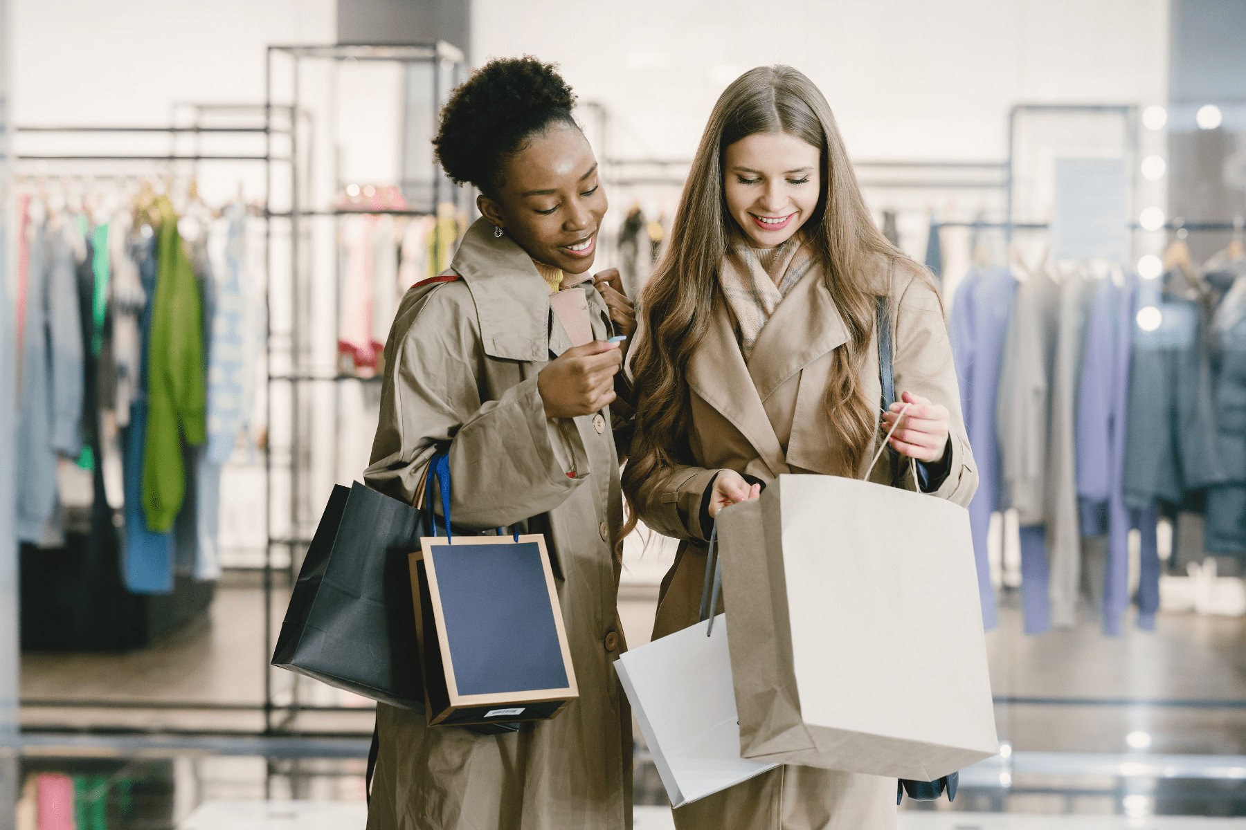 Two friends shopping in Marietta