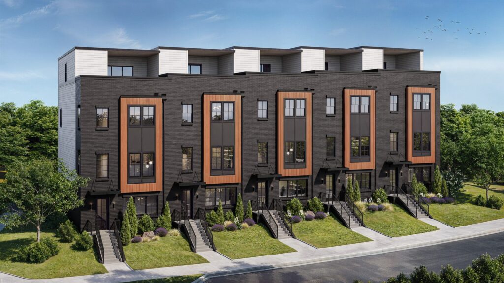834_The-Gathering_Brock-Built-Homes_Charlestone_scheme-2_Front-Elevation-Townhome-Exterior-still_Final_For-Web